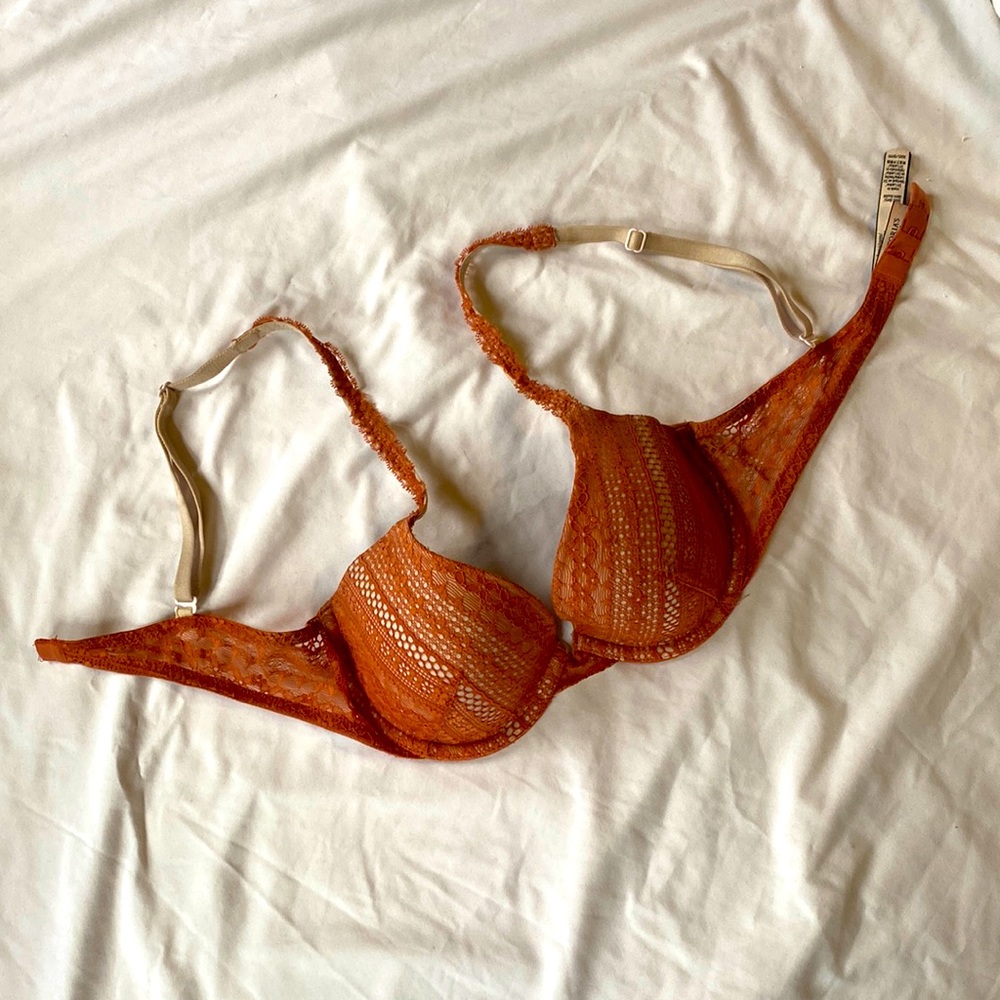 Victoria Secret Orange Lace Bra